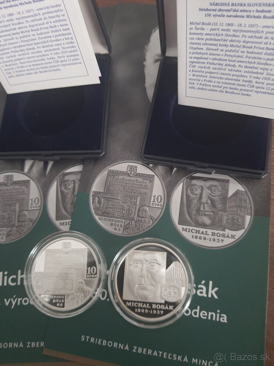 Slovenske strieborne EURO mince kvalita proof