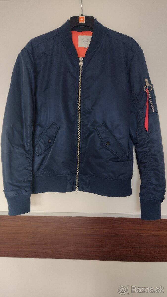 Jack & Jones bomber, C-A bomber, XL veľkosť, modré