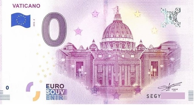 0 euro bankovka - VATICANO / VATIKÁN .