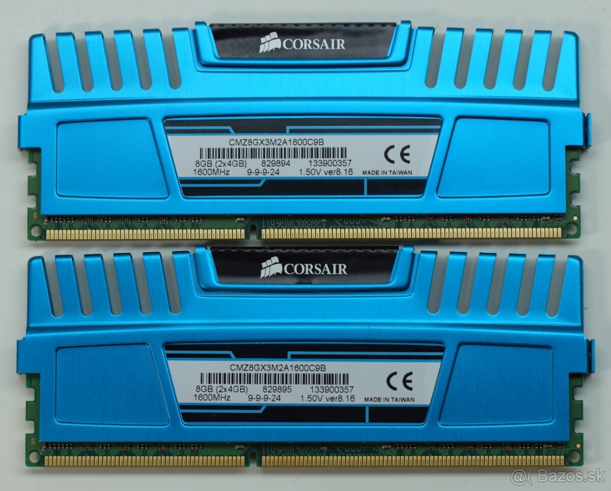 8GB DDR3 2x4GB Corsair VENGEANCE CMZ32GX3M4X1600C10