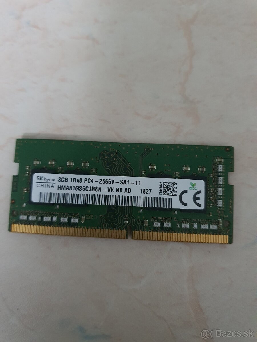 RAM do notebooku 8GB DDR4