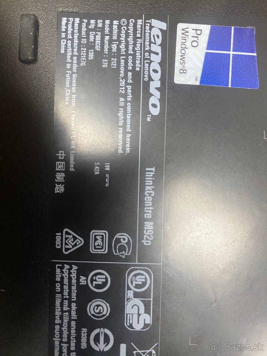 PC lenovo ThinkCentre M92p