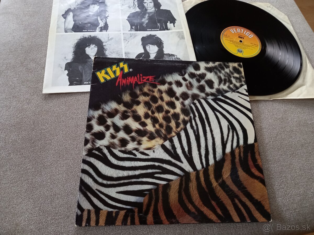 KISS “Animalize”/Vertigo 1984/+orig. vnut. ob/texty ,top sta