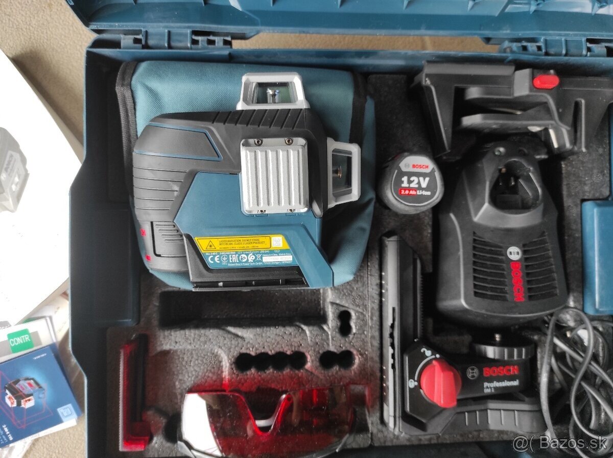 Bosch GLL 3-80C + BM1 L-Boxx Krížový laser