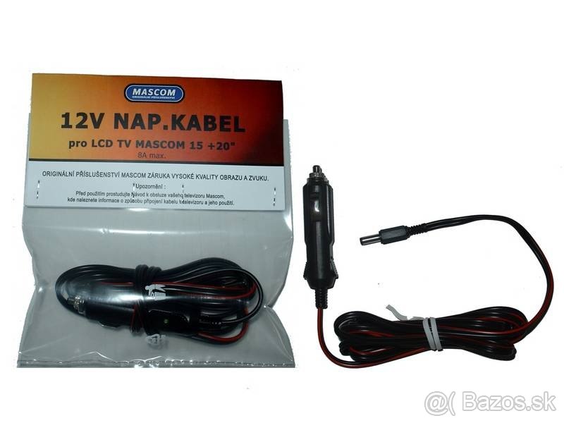 Prepojovací kábel Mascom - Napájecí kabel 12V čierny/červený