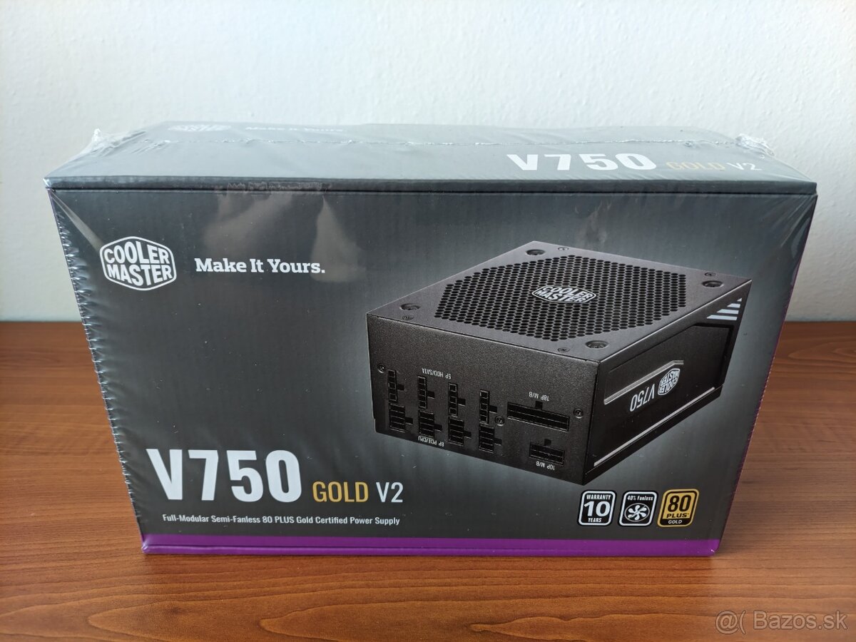 Cooler Master V750 GoldV2, 80 PLUS Gold (750w max.) v záruke