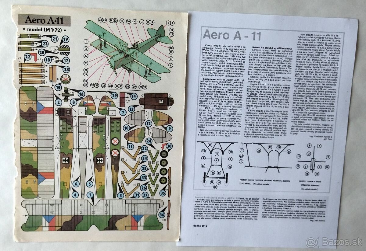 Vystrihovačky lietadiel AERO A-11 a AERO A-42