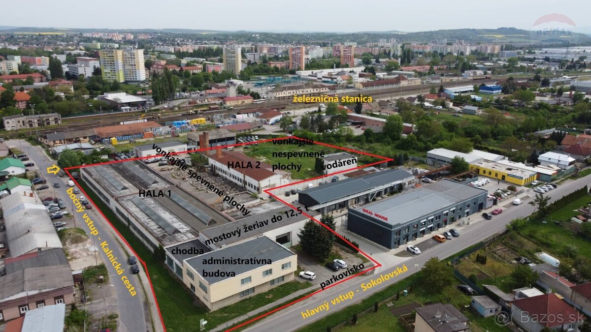 Na predaj výrobný areál na pozemku 13.500 m2, Levice