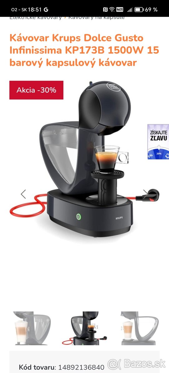 kávovar Dolce Gusto Krups