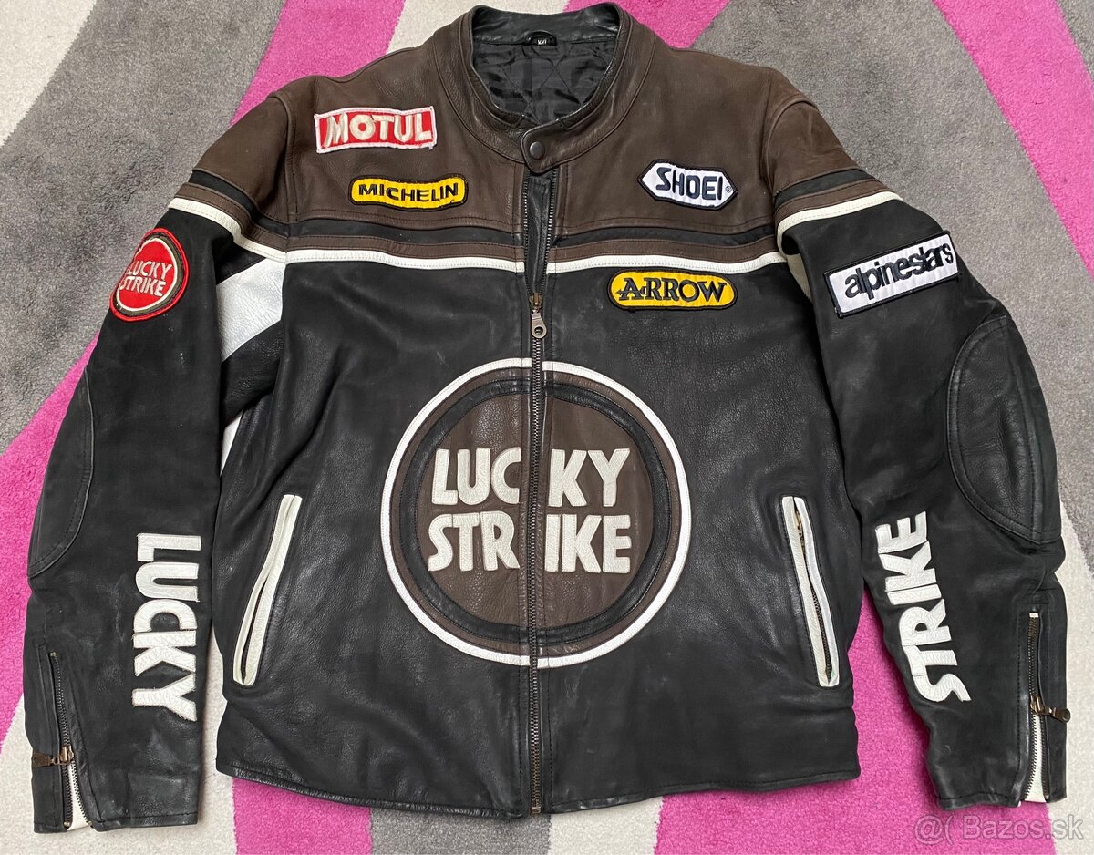 Moto bunda Lucky Strike, koža, veľ. XXL