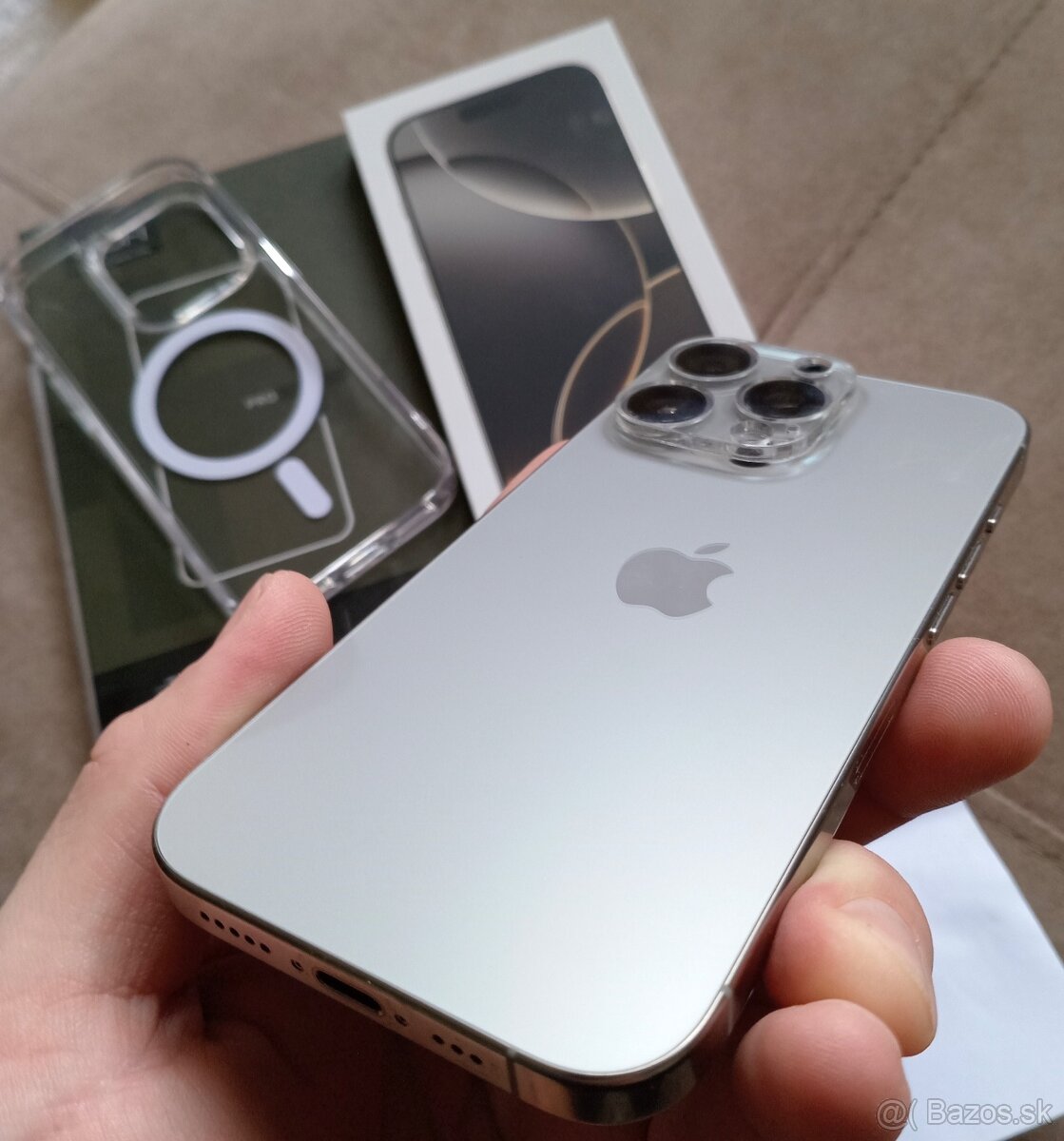 IPHONE 16 PRO 256GB natural titanium, komplet, ZÁRUKA 1/2027