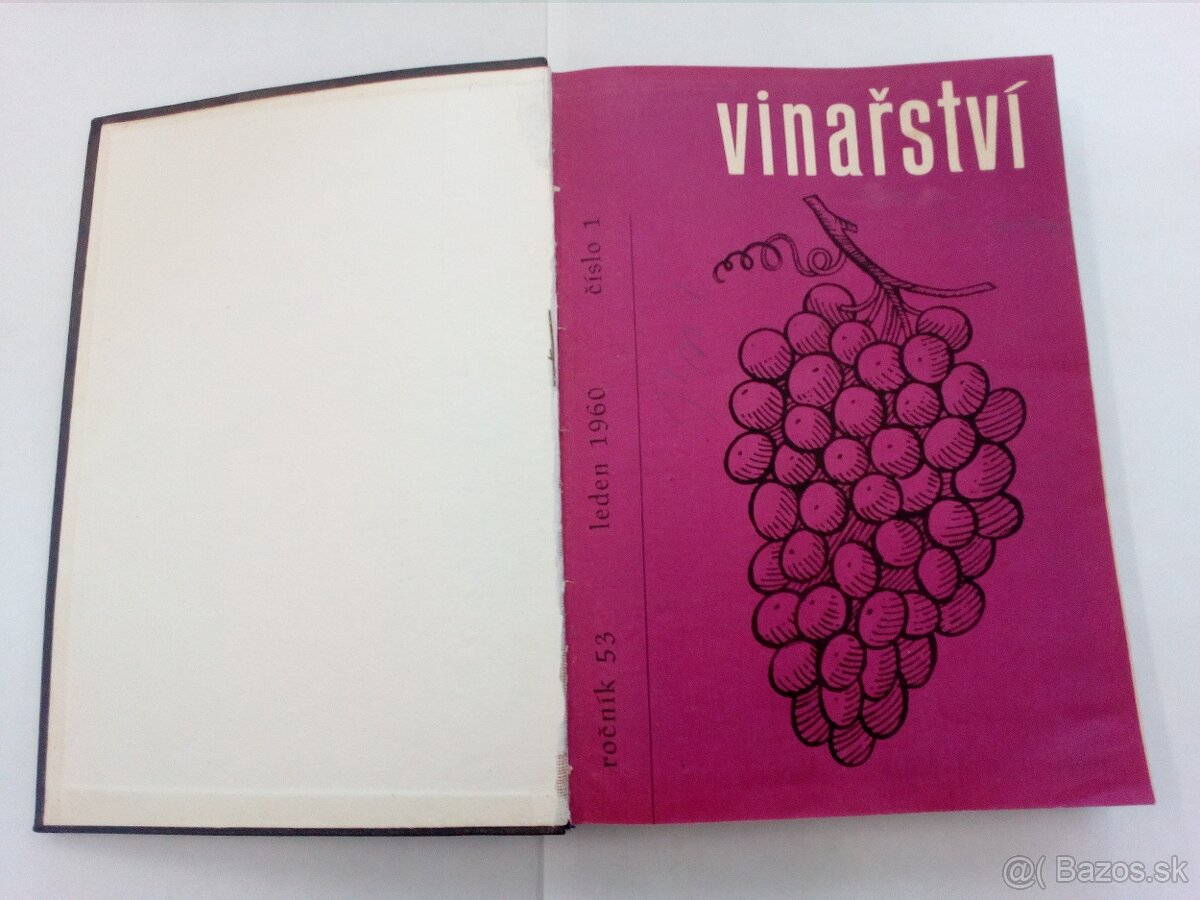 časopis vinárstvo /český/ viazané ročníky 1960-62