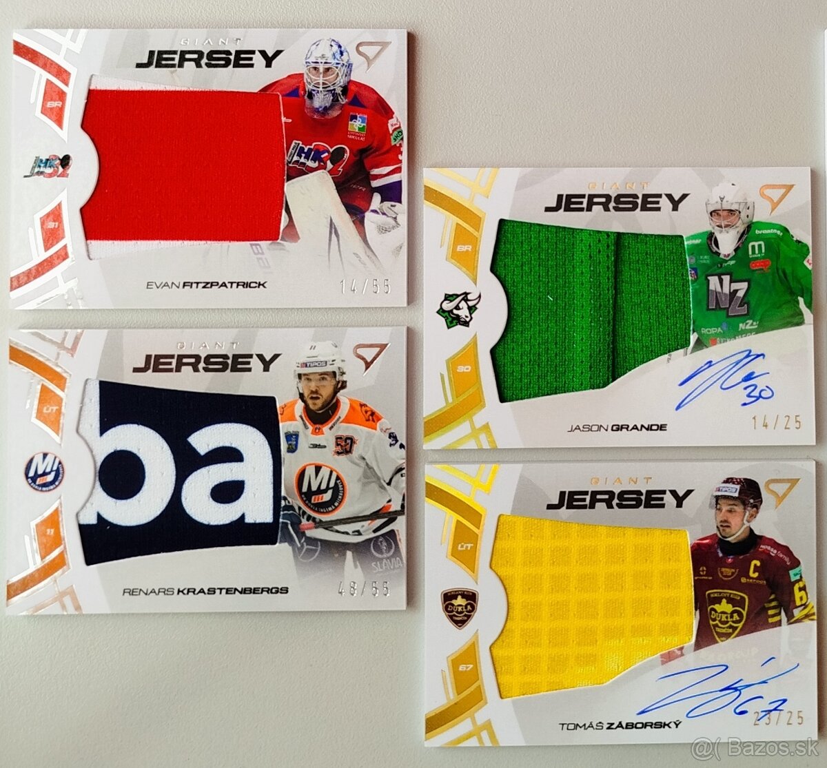 Hokejové kartičky TIPOS EXTRALIGA 24/25 GIANT JERSEY /55 /25