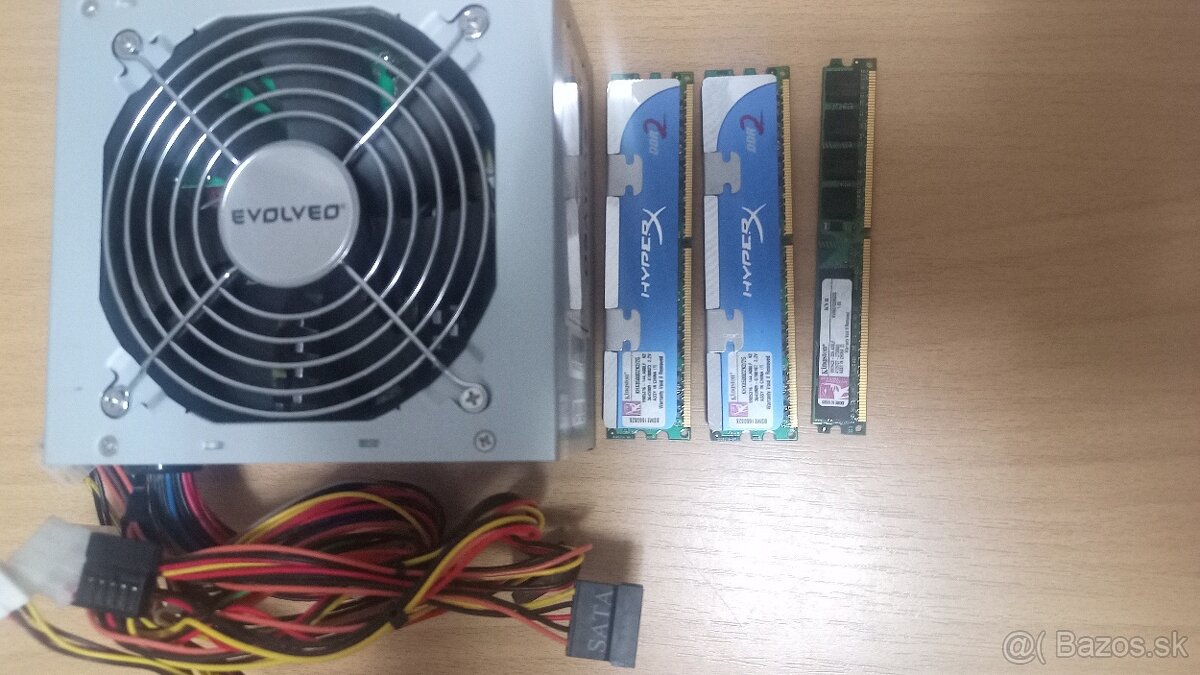 DDR2 1G + 2x1G a Zdroj 350W Evolveo