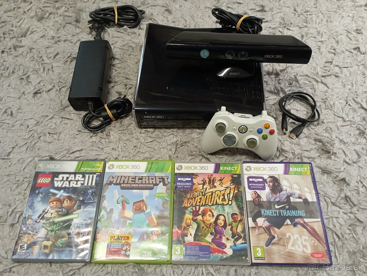 XBOX 360 SLIM 500GB HDD + kinect