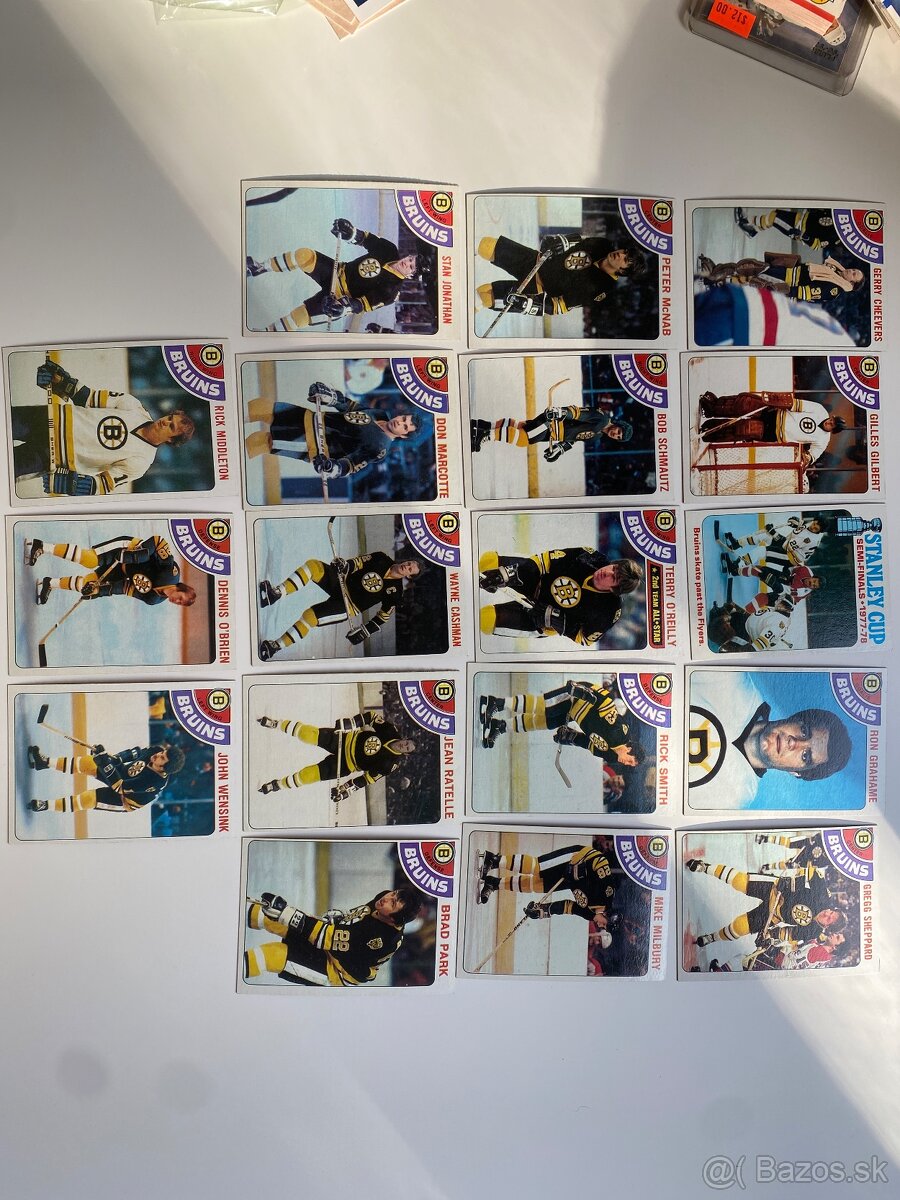 Boston Bruins 1978 Topps (18ks)