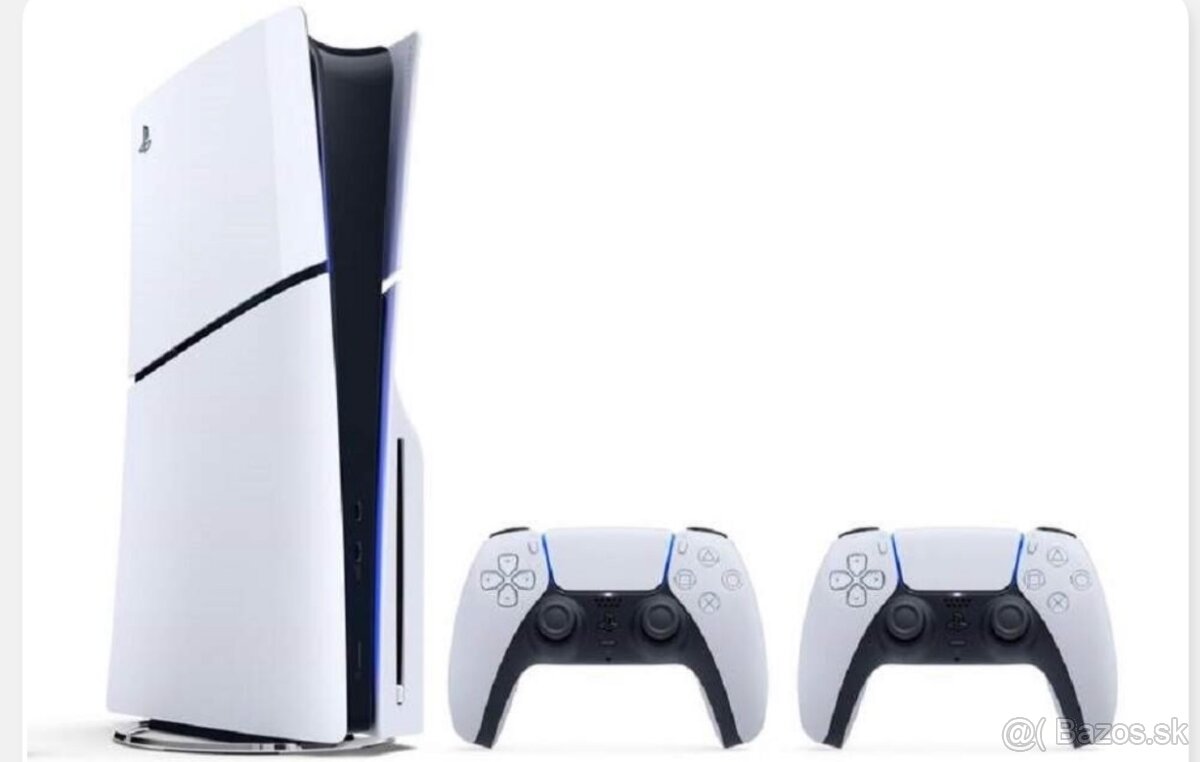 PLAYSTATION 5 (SLIM) BIELA + 2X OVLÁDAČ DUALSENSe