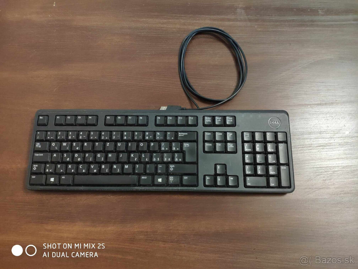 Predám drôtovú USB klávesnicu dell keyboard kb212-b