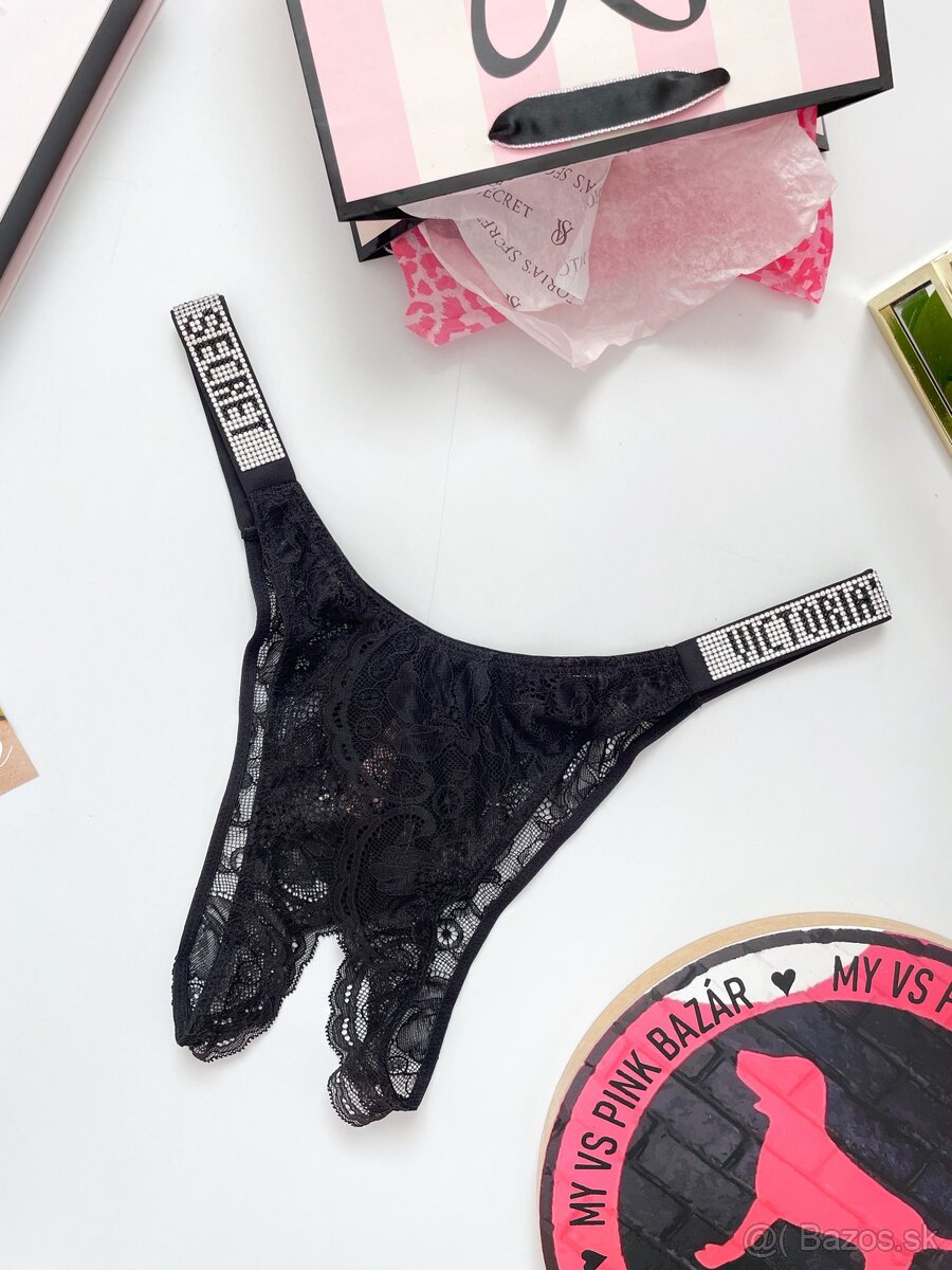 Victoria’s Secret luxusne shine strap brazilky nohavičky M