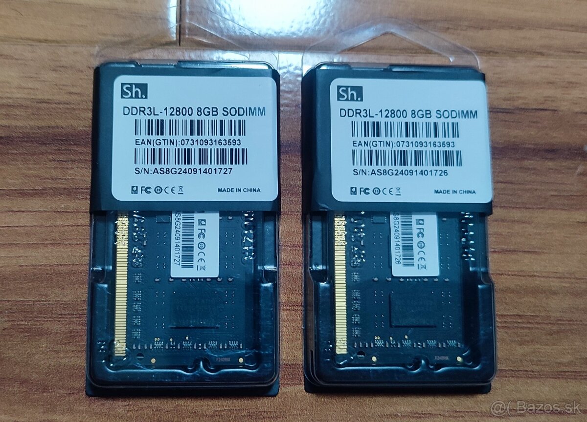 Pamäť RAM Sh. SODIMM DDR3L 1600mhz 16GB (2x8GB)