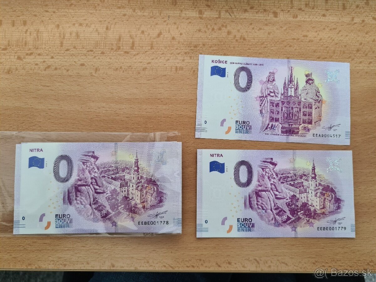 0€ bankovka Nitra, Košice