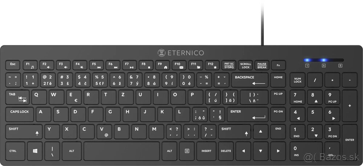 Eternico Home Keyboard Wired KD2021 čierna – CZ/SK