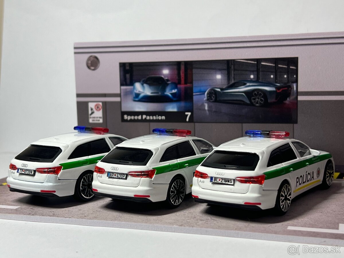 Audi A6 Avant Polícia SR 1:43 - tónované sklá, EVČ vozidla