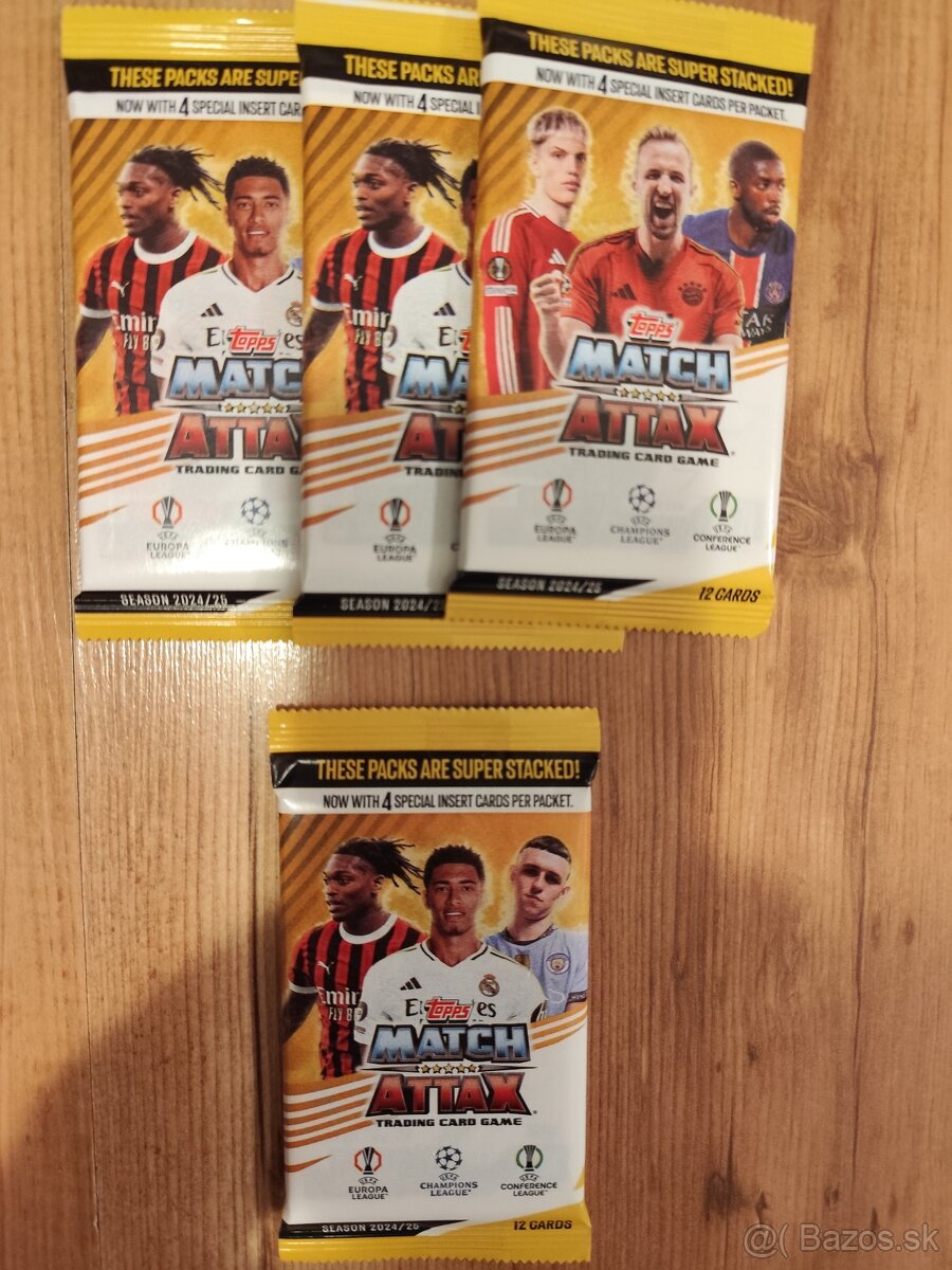 Futbalové kartičky Match Attax 2024/25 - balíčky