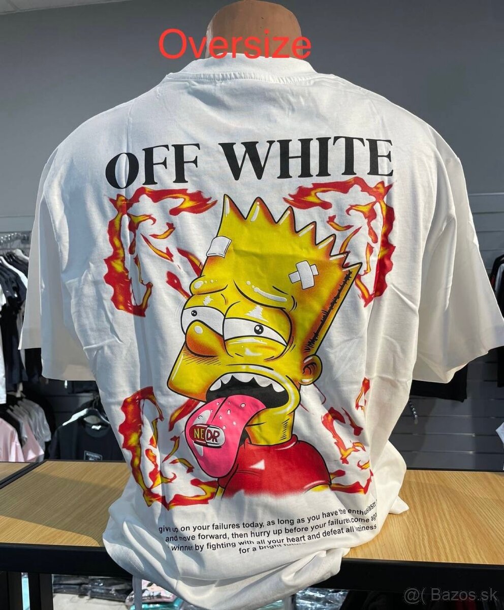 Off White pánske tričko biele