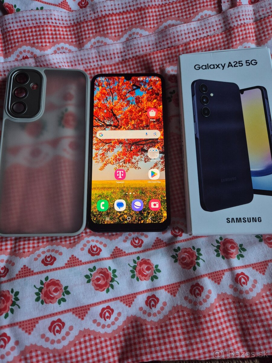 Samsung A25 5g dual sim modro čierny top stav