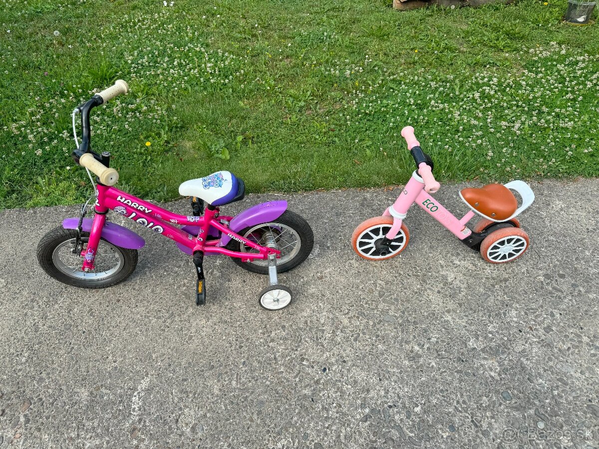 Dievčenský bicykel, odrážadlo