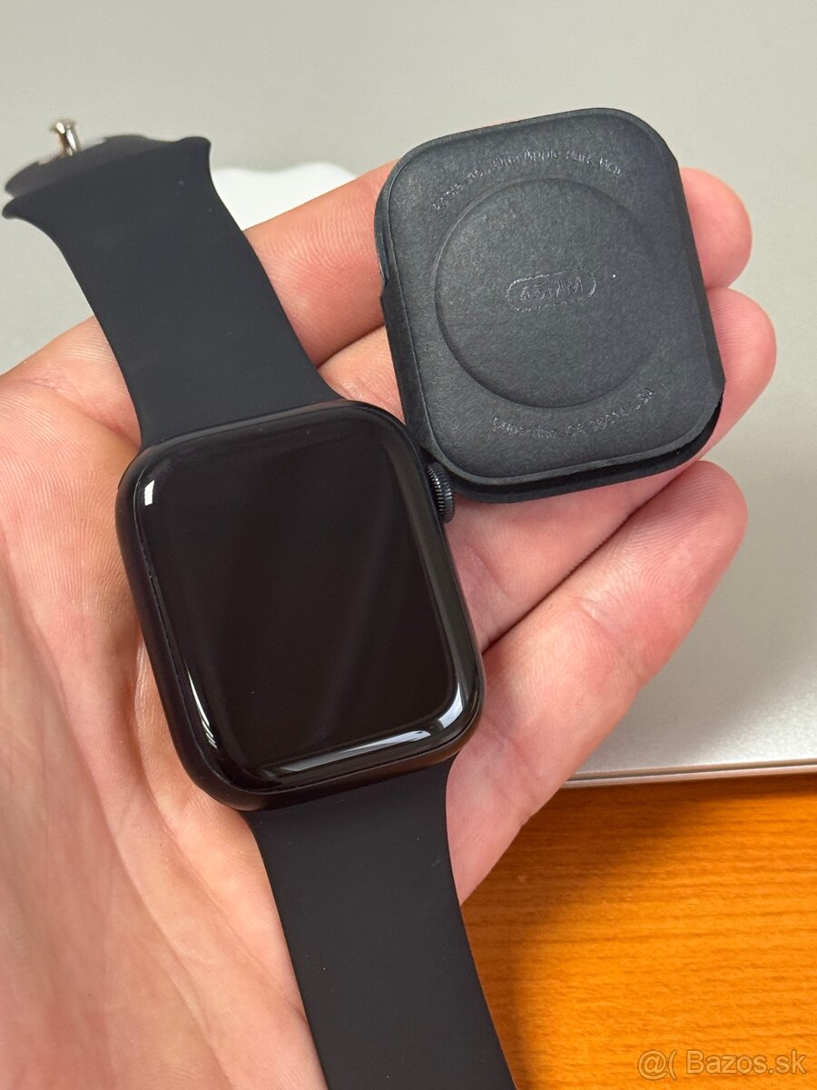 Apple Watch 9 45mm gps MIDNIGHT - nové, 100% zdravie