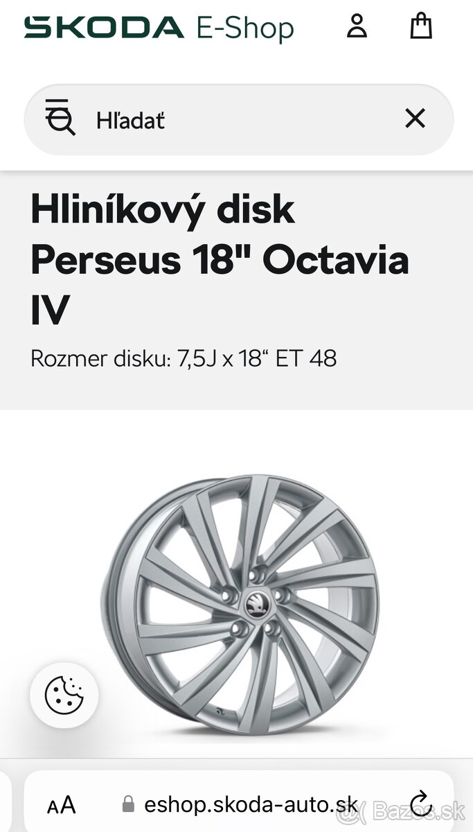 Kolesá komplet -Elektrony Škoda Perseus 18” ET48, 7,5J