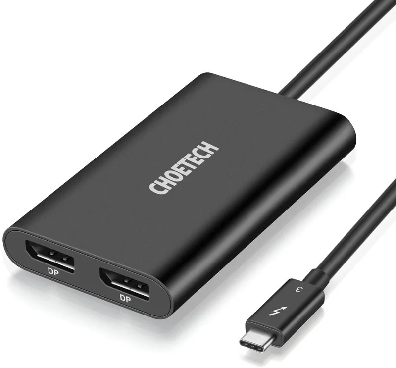 2x Thunderbolt to DisplayPort Adapter CHOETECH, USB-C, NOVÝ