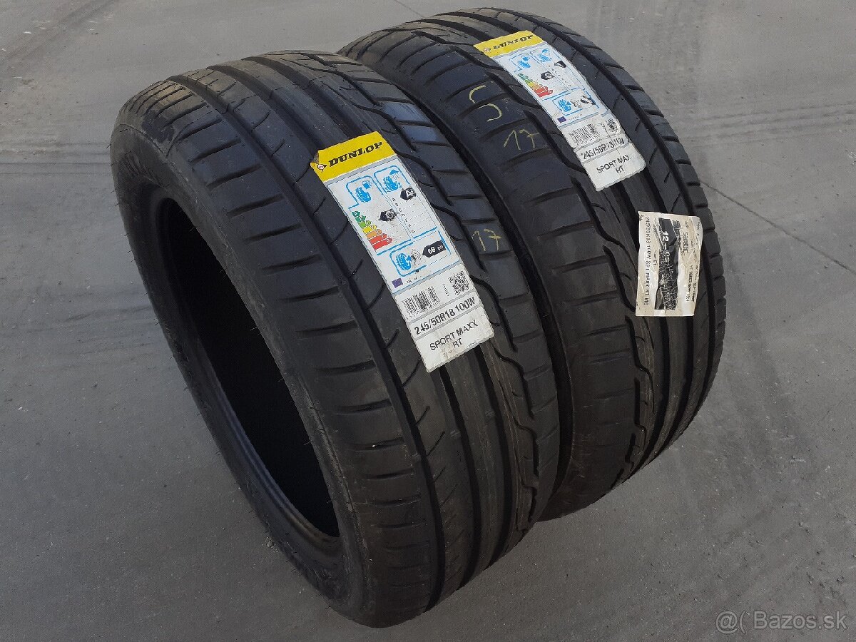 2 kusy Dunlop 245/50R18 Letné pneumatiky