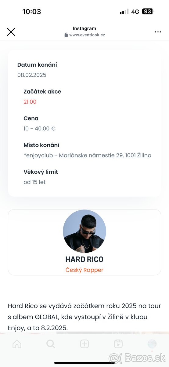 Listok na HARD RICA