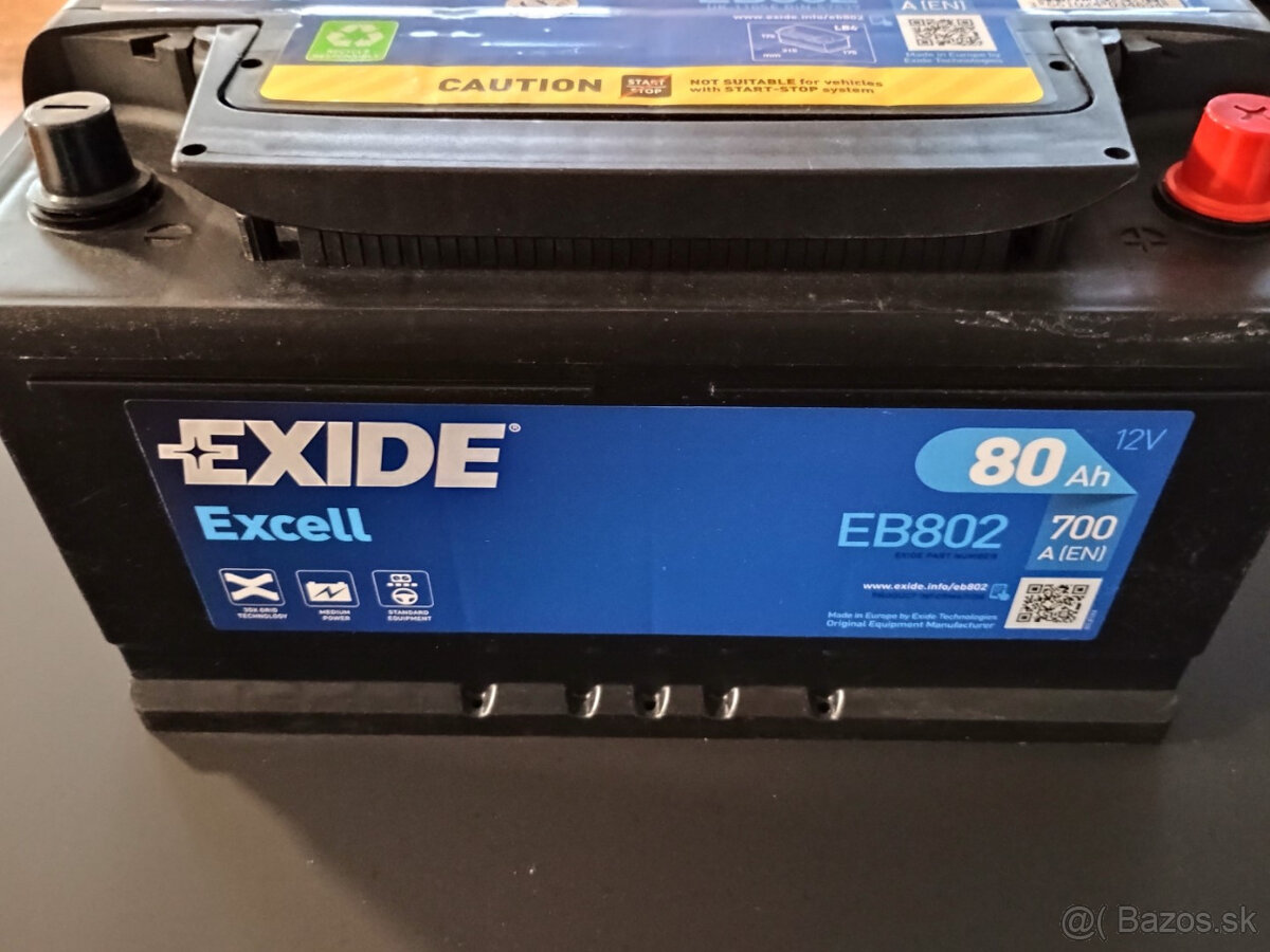 Autobatéria Exide Excell EB802 12V 80Ah 700A