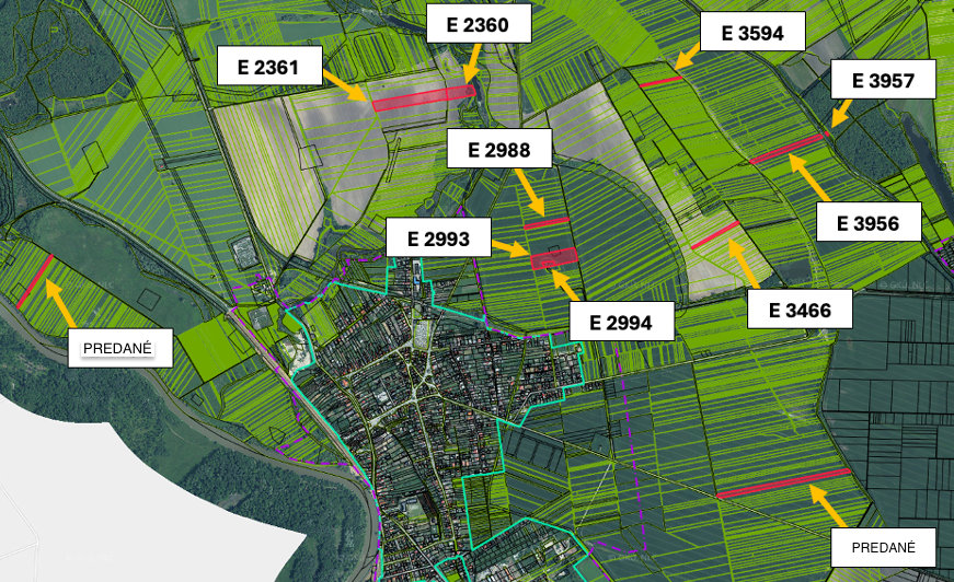 Vysoká pri Morave – 49.632 m2 ORNÁ PÔDA a LES 1/1