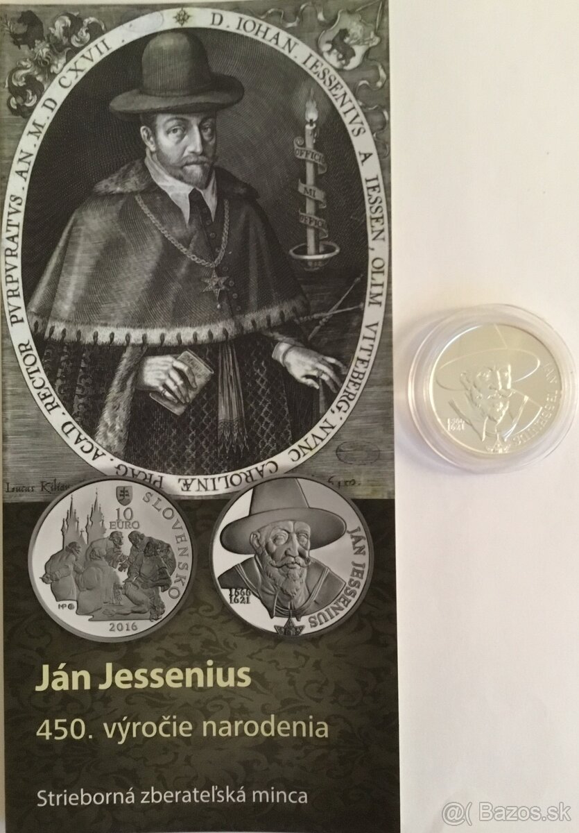 2016/10€ - Ján Jessenius - 450. výročie narodenia - BK