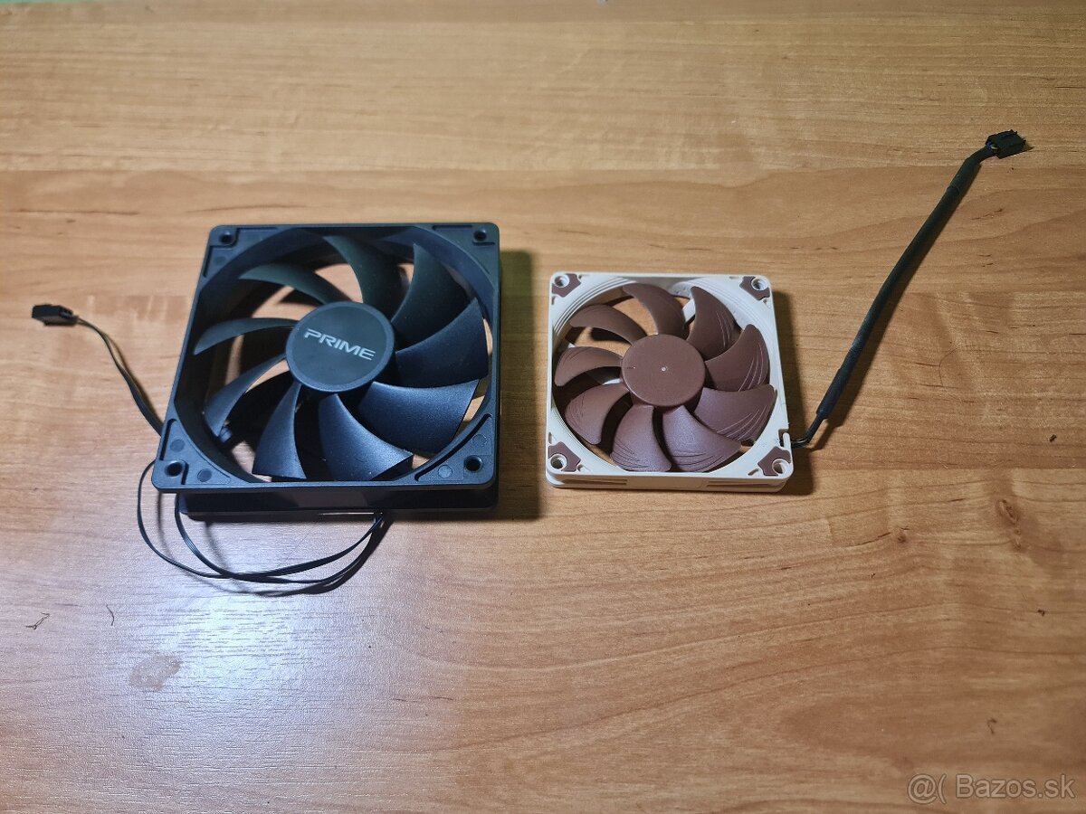 Ventilátor Noctua a ASUS a káble rezervované