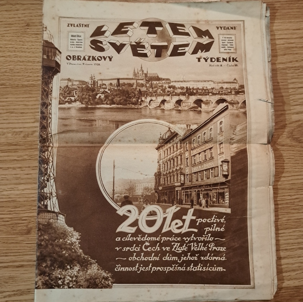 Obrázkový reklamný časopis LETEM SVĚTEM 1928