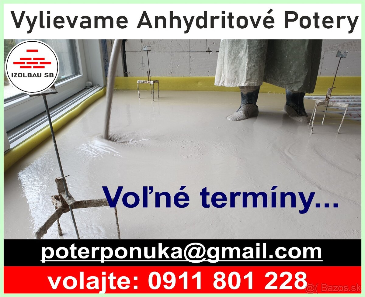 Anhydritové potery - Voľné terminy...2