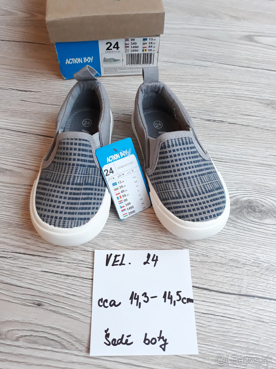 Prezúvky, slip on veľ. 24