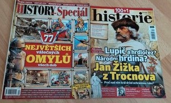 Predám časopisy Historická revue, History speciál a Historie