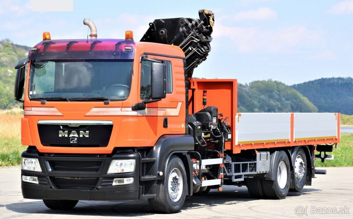 8745 - MAN TGS 26.400 - 6x2 – Valník + HR-HIAB 422 EP-5 HIDU