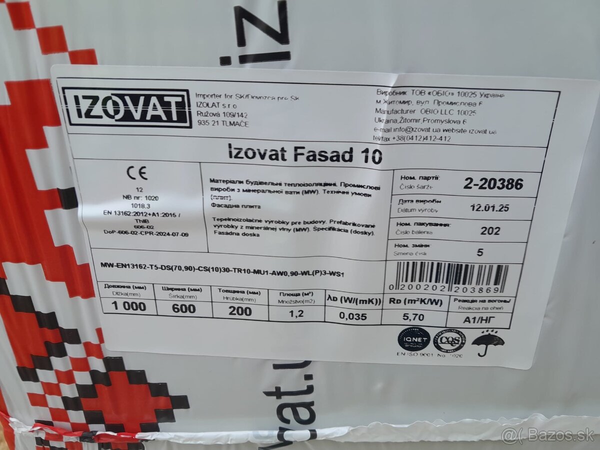 Tepelna izolacia Knauf izovat 200mm.