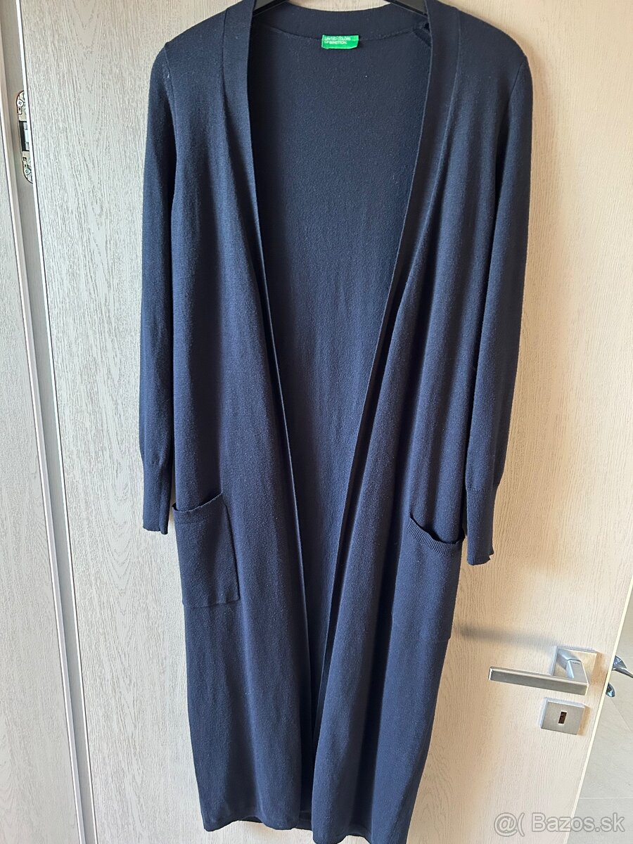 Benetton sveter / cardigan modrý XS