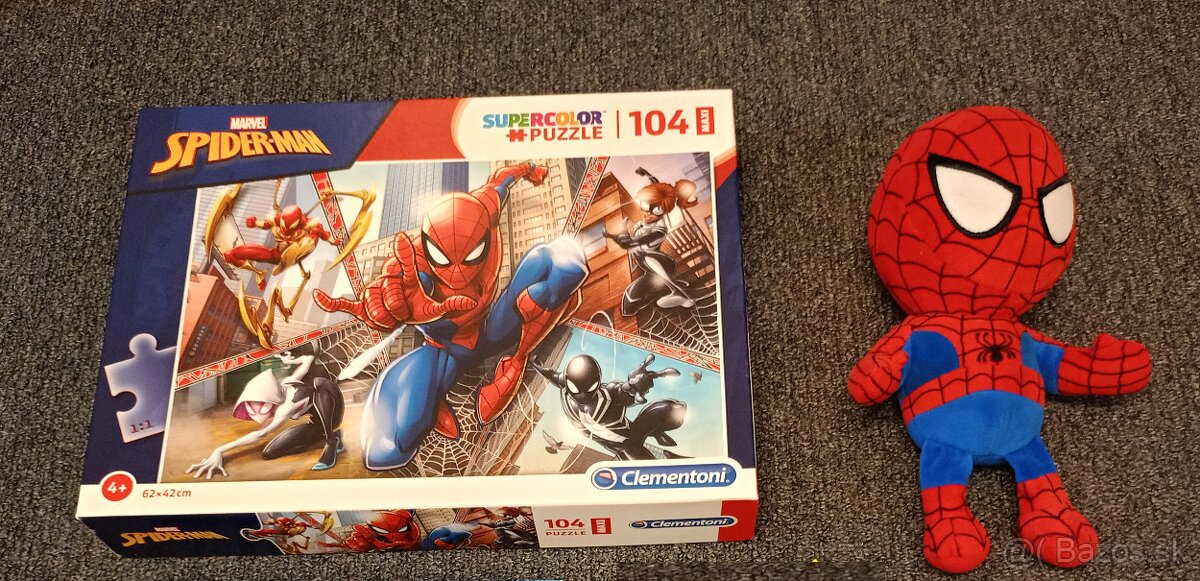 Puzzle Spiderman + plyšák Spiderman