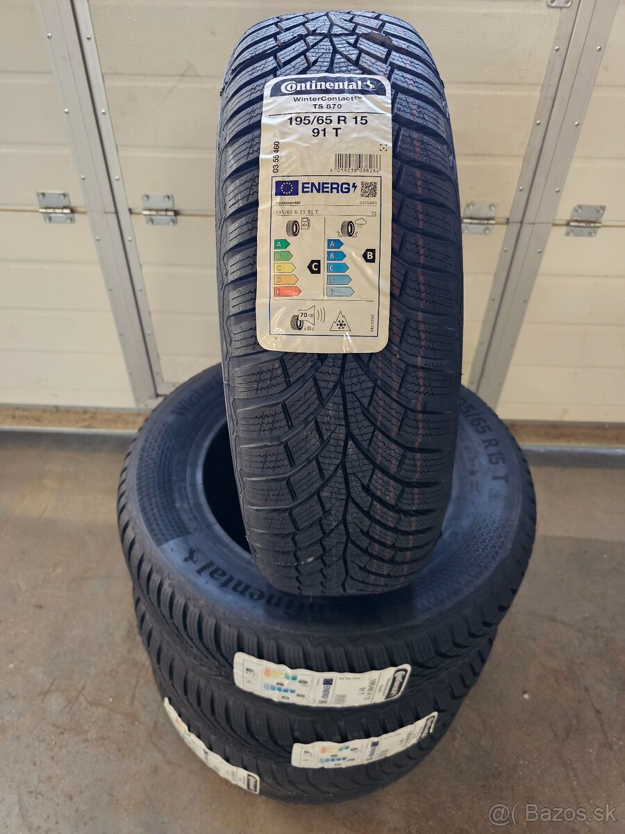 Predám nove zimné pneumatiky Continental 195/65 R15 91T