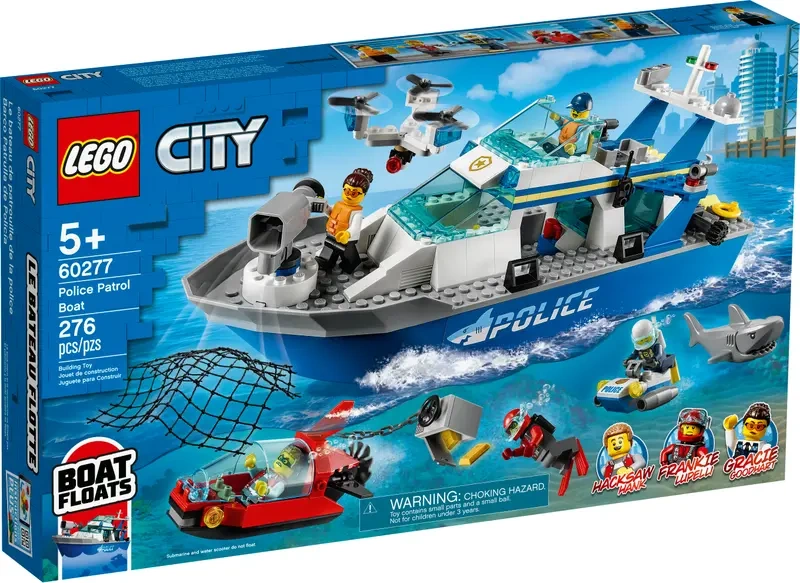 LEGO City 60277 Policajná hliadková loď